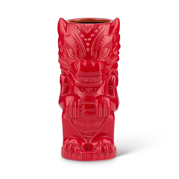 Beeline Creative Geeki Tikis Red Dragon Fantasy Mug Ceramic Tiki Style Cup Holds 17 Ounces