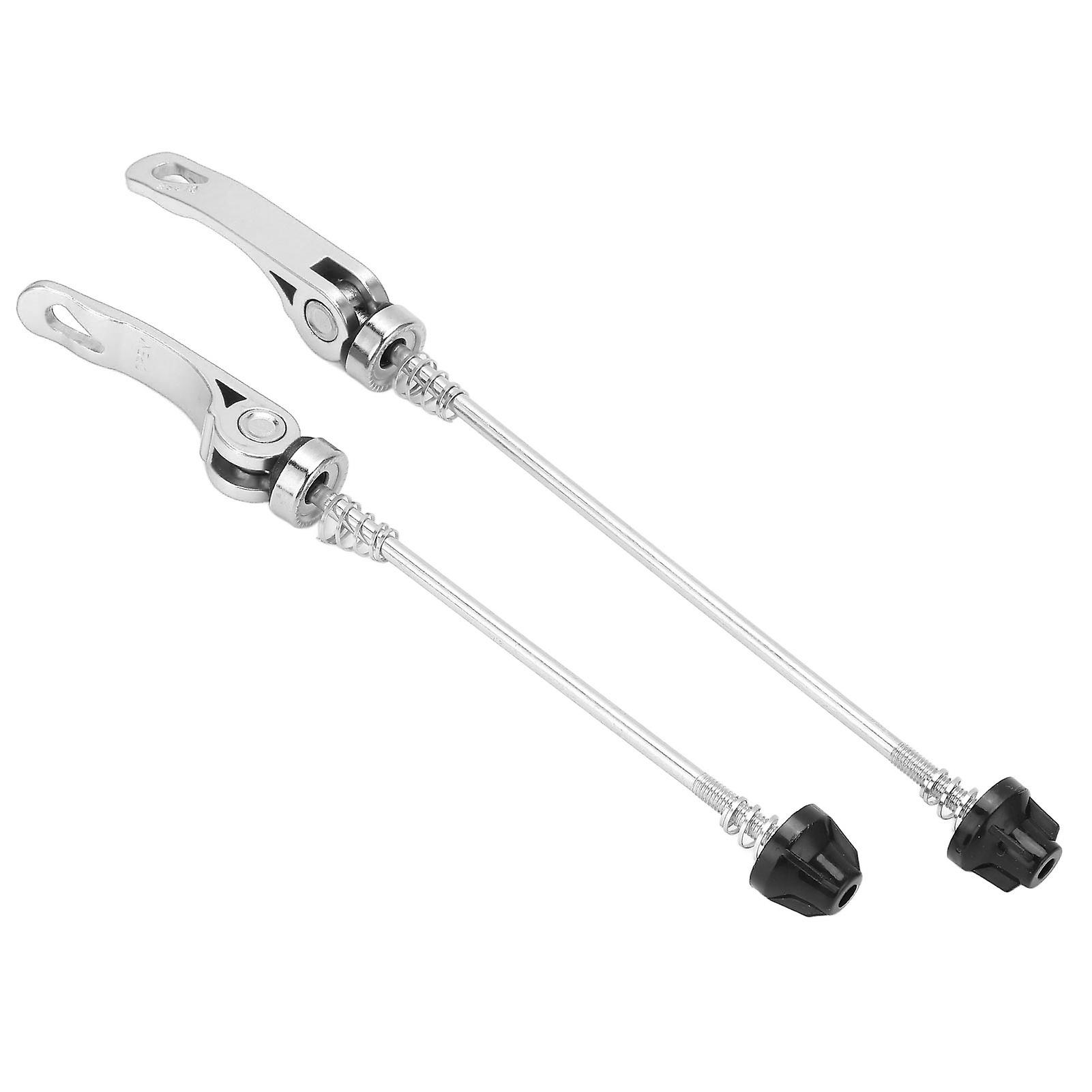 2pcs Bicycle Hub Quick Release Lever 145mm Front 185mm Rear  Wear Resistance Quick Release Skewer For Bike Wheelsilver