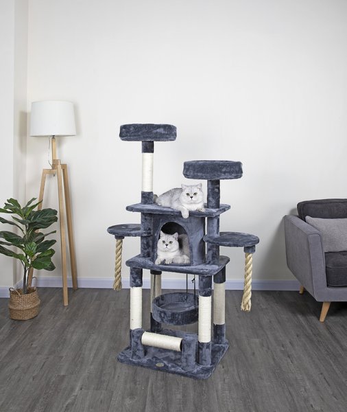 Go Pet Club 57.5-in Faux Fur Cat Tree and Condo