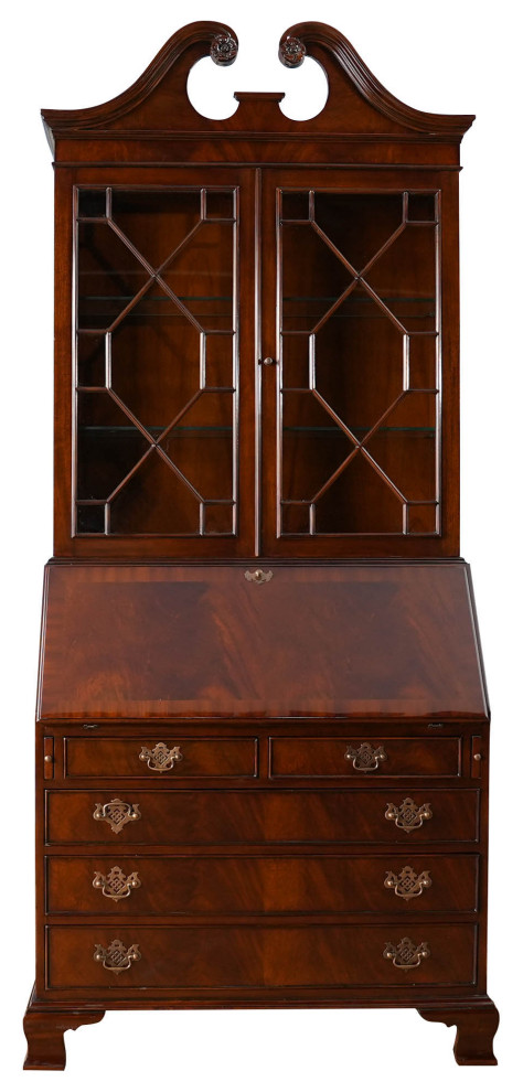 Mahogany Bookcase Secretary Desk   Victorian   Bookcases   by Niagara Furniture  Houzz