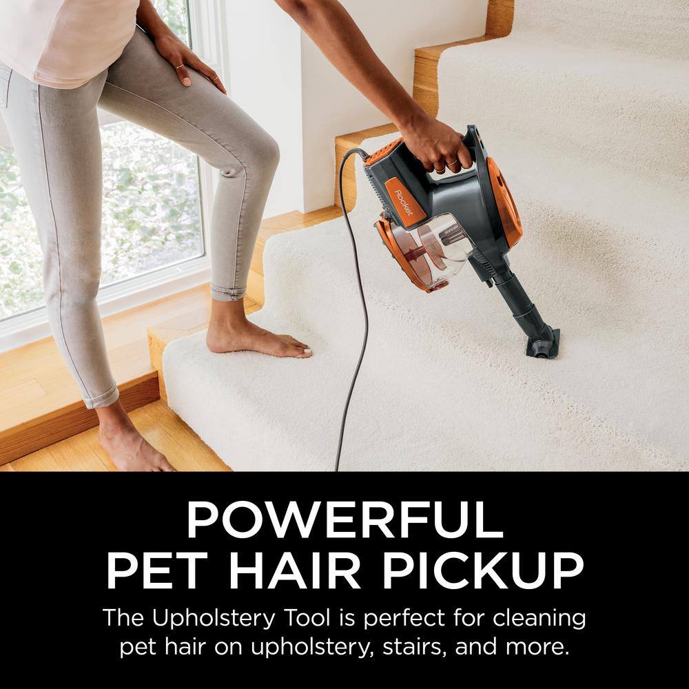 🎉Limited Time Offer🎉Shark Rocket Bagless Corded Stick Vacuum for Hard Floors and Area Rugs with Powerful Pet Hair Pickup in Orange - HV301 HV301