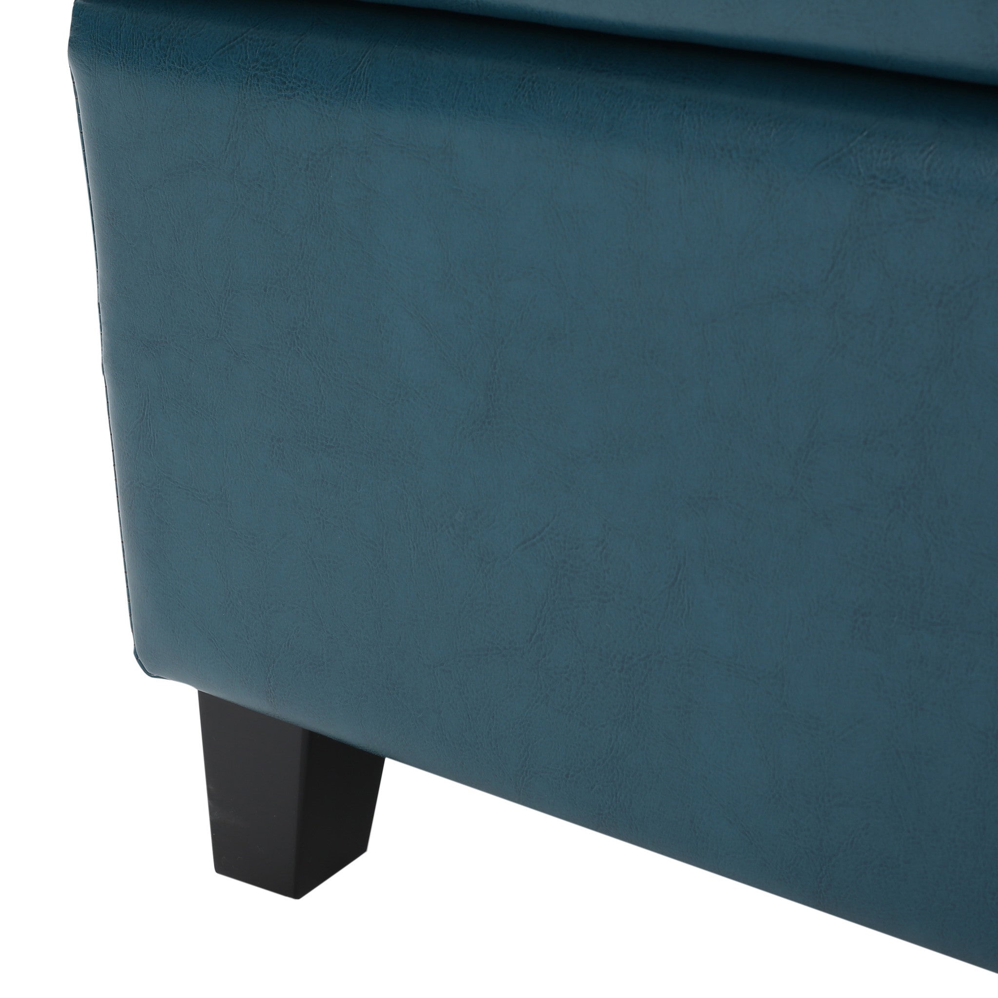 Brianna Rectangle Leather Storage Ottoman Bench