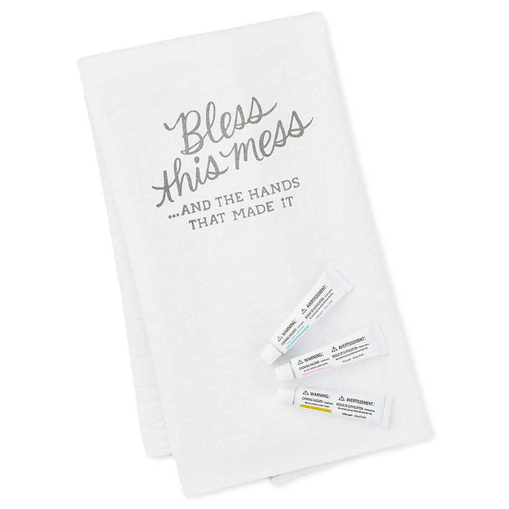 Hallmark  Bless This Mess Tea Towel Handprint Kit