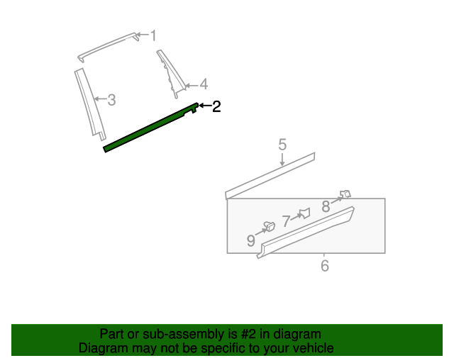 Genuine OE GM Belt Molding - 20940624