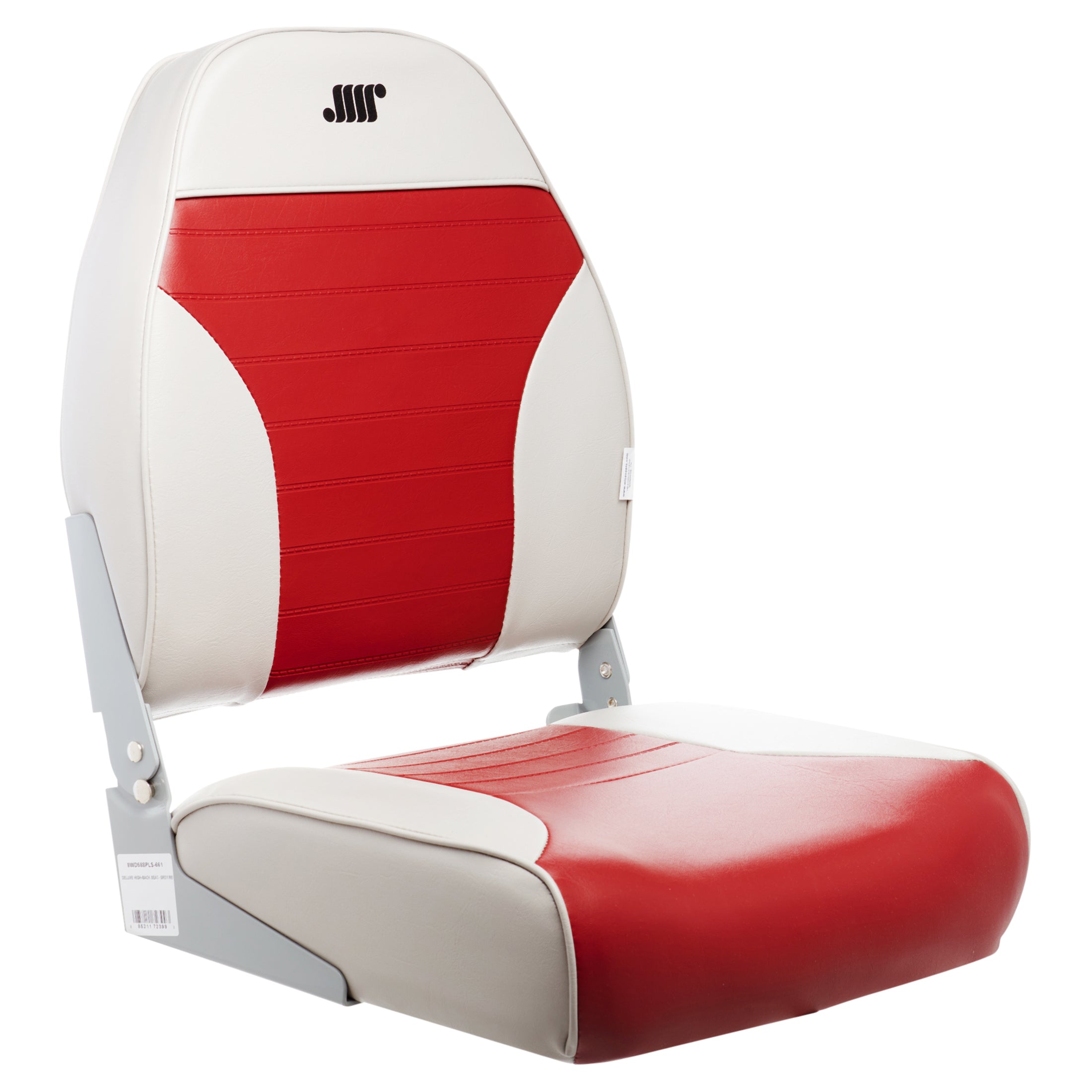 Wise 8WD588PLS-661 Standard High Back Boat Seat， Grey/Red