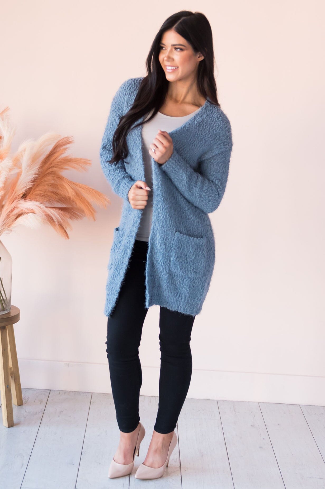 Soft & Cuddly Modest Sweater Cardigan