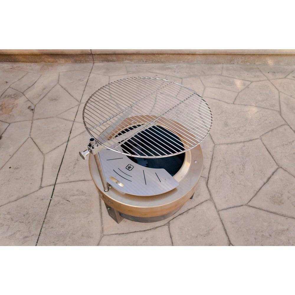 URBAN FIRE Hearth 13 in. H Graphite Edition Steel Fire Pit with Smokeless Technology HRTH-GR