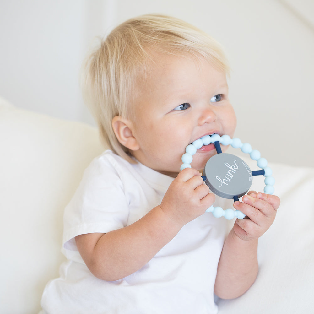 Hunk Teether Light Blue