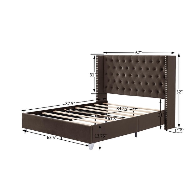 Queen Bed with 1 Nightstand - - 36798615