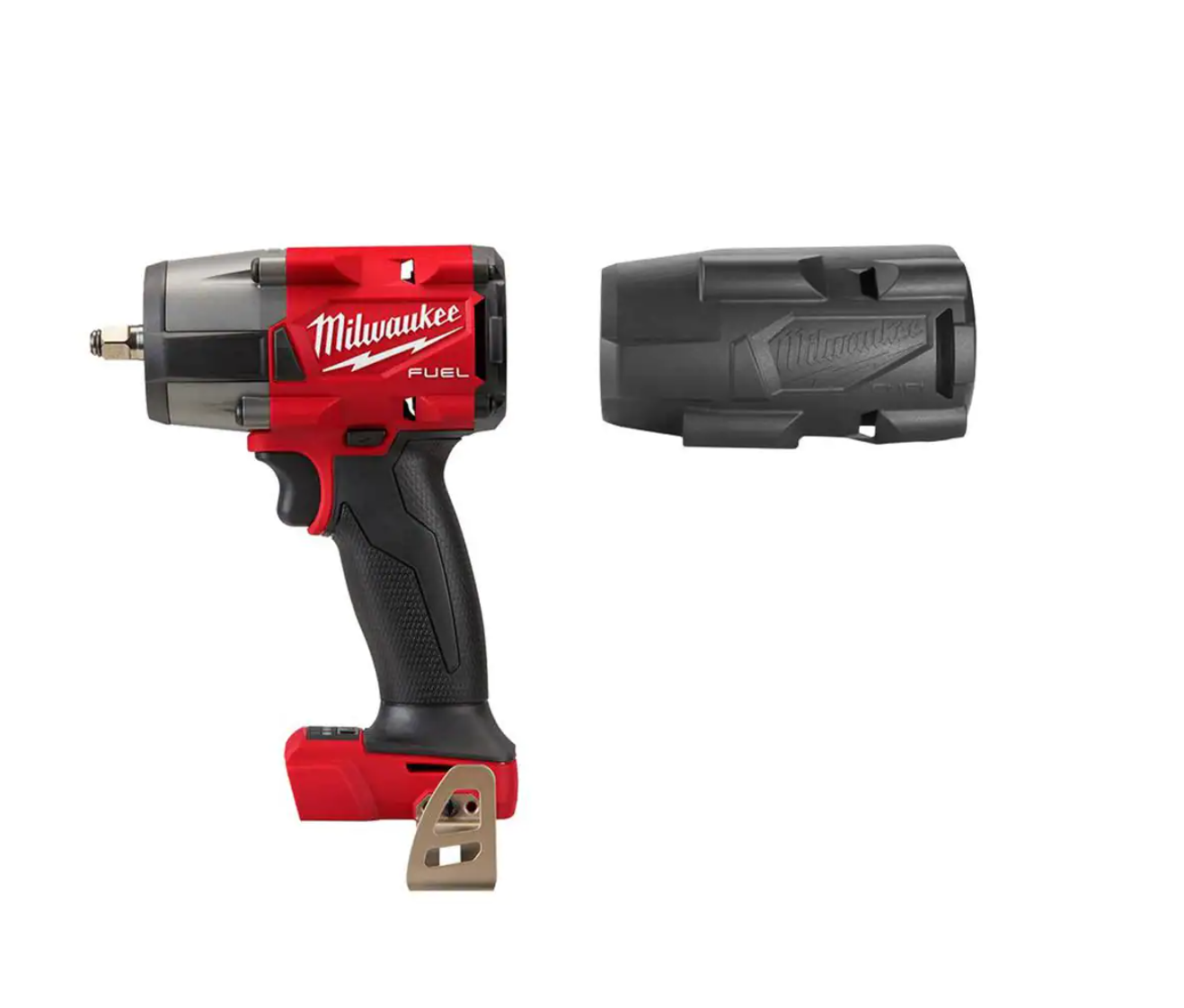 Milwaukee 2960-20-49-16-2960 M18 FUEL 18V Lithium-Ion Mid Torque Brushless Cordless 3/8 in. Impact Wrench with Friction Ring， Protective Boot