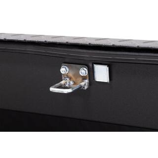 Weather Guard 56 in. Matte Black Aluminum Low Profile Long Lo-Side Truck Tool Box 178-52-03