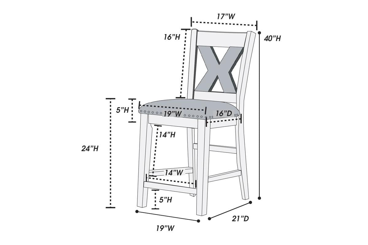 5 pc Counter Height Dining Table-F2595