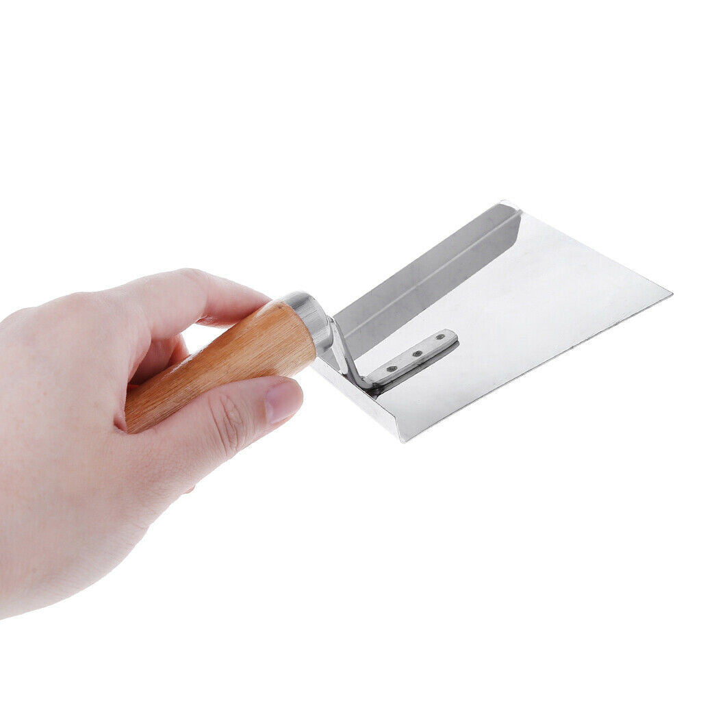 Pmedae Stainless Steel Wood Handle Cleaning Beehive Shovel Beekeeping Clean Tool Scoop