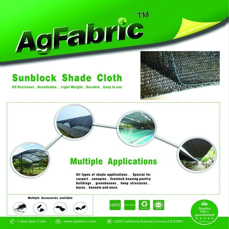 Agfabric 50% Sunblock Shade Cloth Cover with Clips for Plants  12x20ft