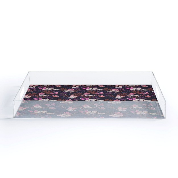 Schatzi Brown Free Spirit Butterfly Plum Acrylic Tray Deny Designs