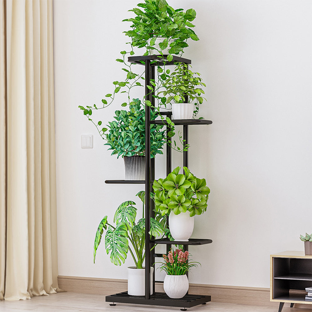 MIXFEER 5-Tier Display Shelf Flower Pots Rack Plant Stand Potting Ladder Planter Stand Heavy Duty Storage Shelving Rack for Potted Plants