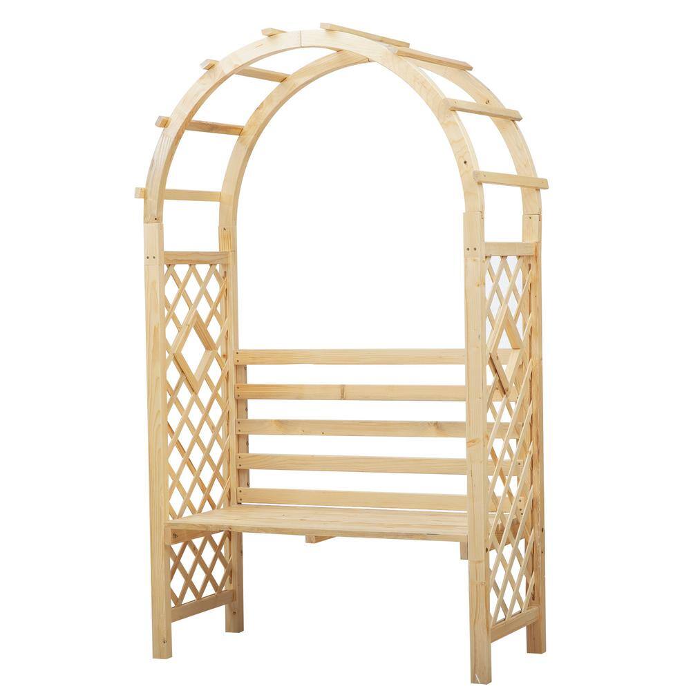 Outsunny 81.5 in. Bench Pergola Trellis 84B-470