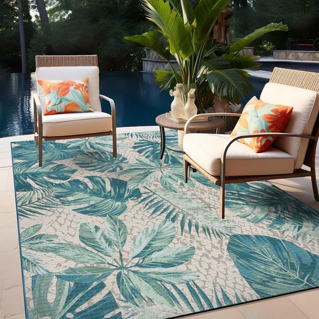 World Rug Gallery Contemporary Tropical Floral Indoor outdoor Area Rug