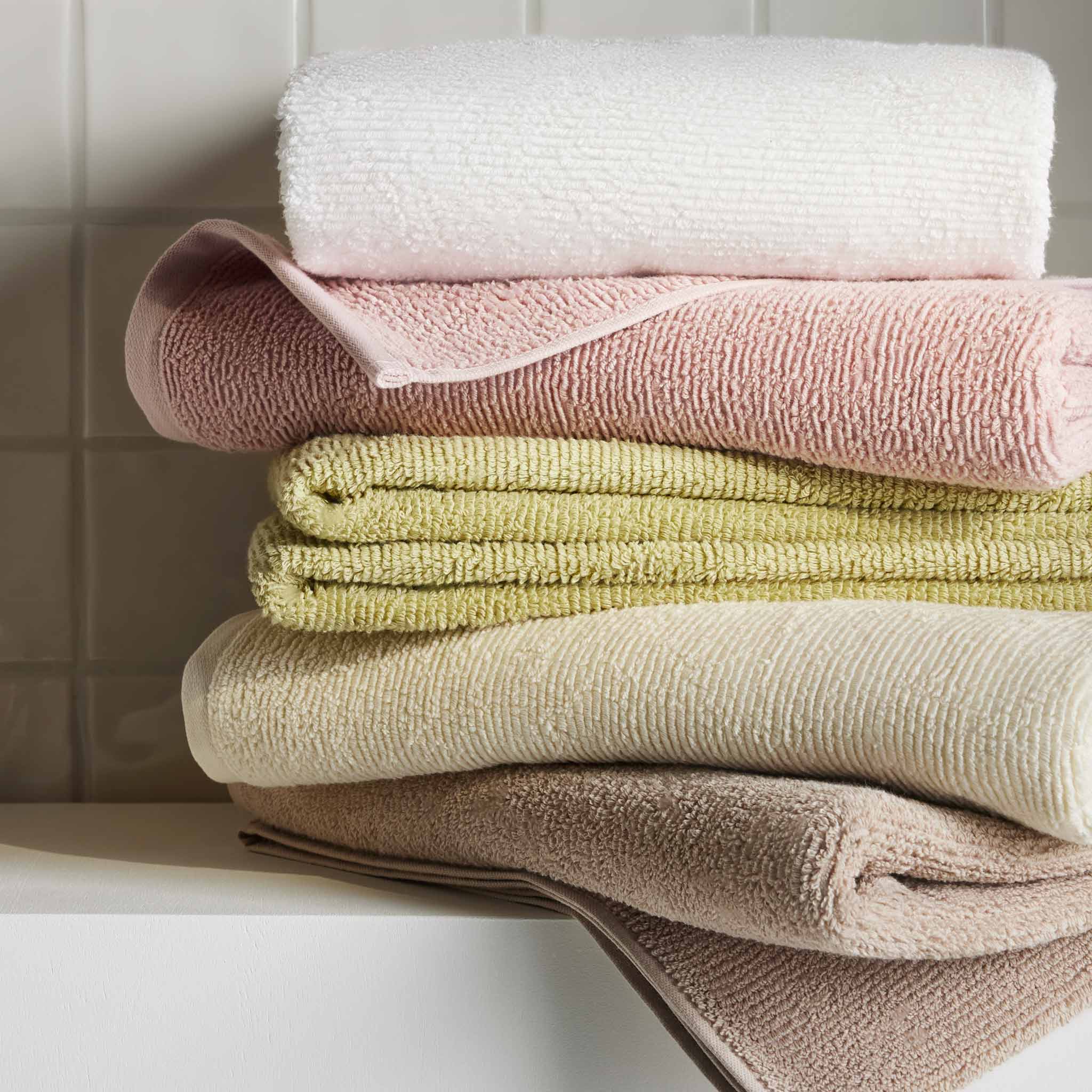 Organic Ribbed Bath Towels