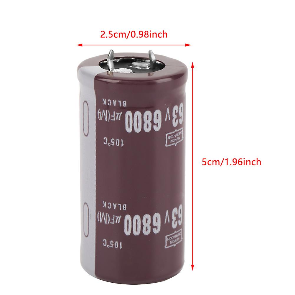 2pcs 63v 6800uf Electrolytic Capacitor 25  50mm 105