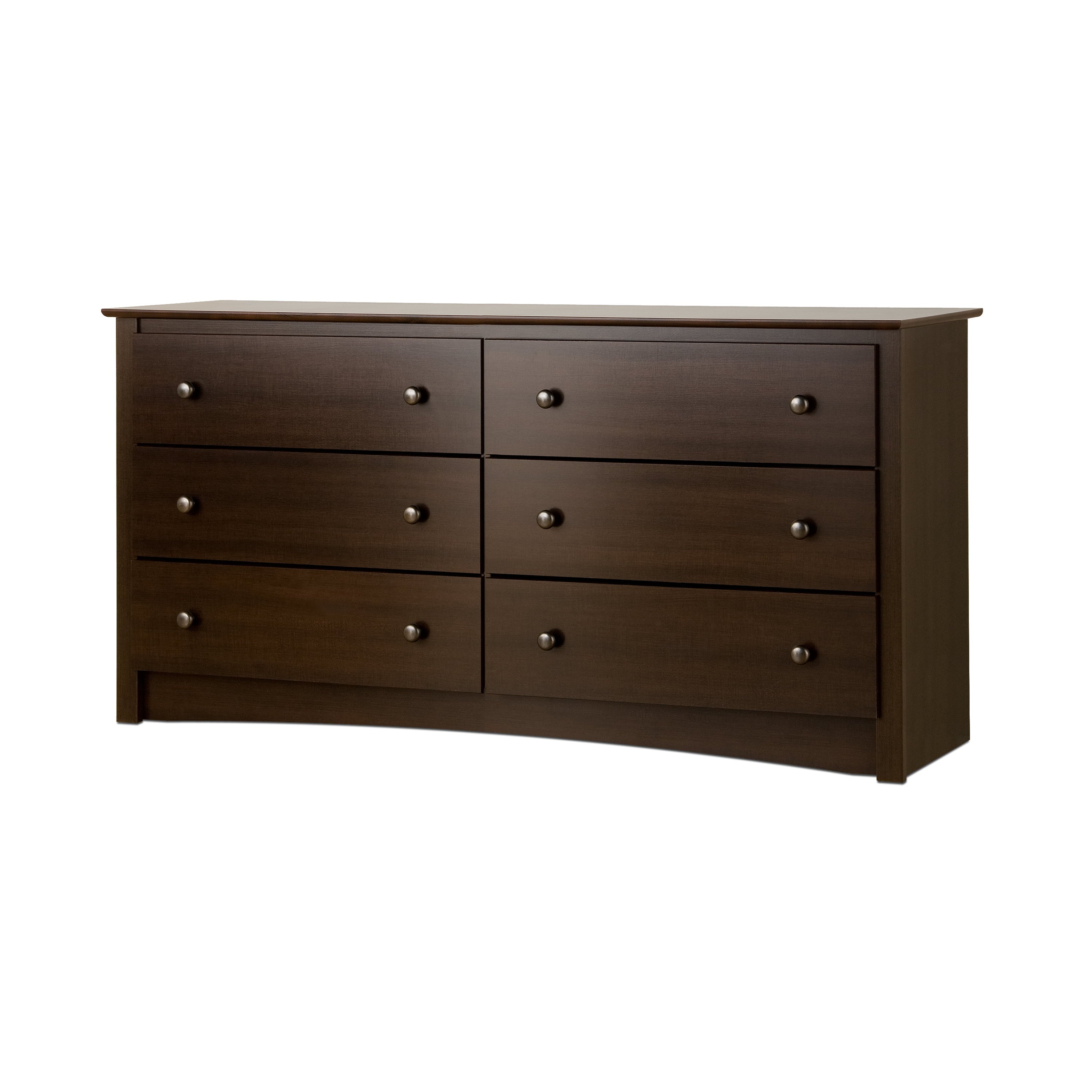 Prepac Fremont 6 Drawer Wooden Double Dresser, 16