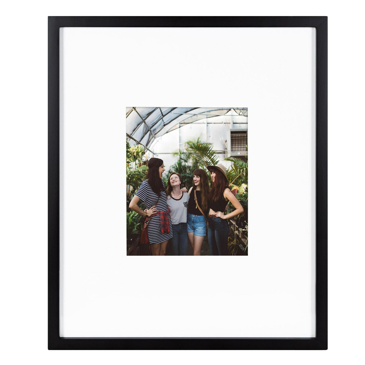 Kate and Laurel Gallery Transitional Frame Set， Set of 5， Black， Sophisticated Picture Frame Collage With Multiple Sizes Included