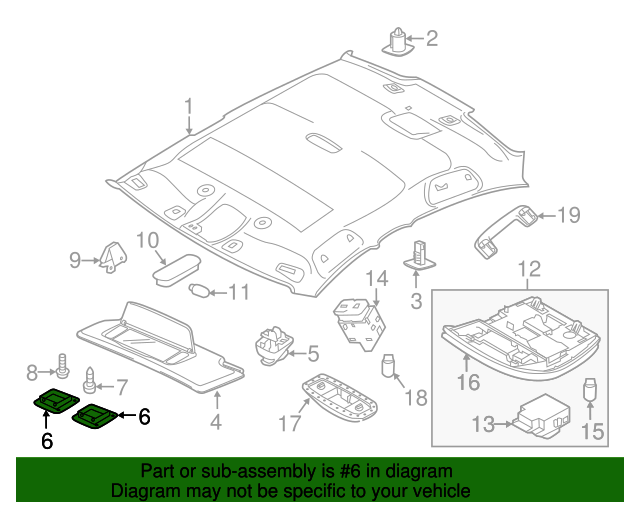 Genuine OE Volvo Sun-Visor Cap - 39873483