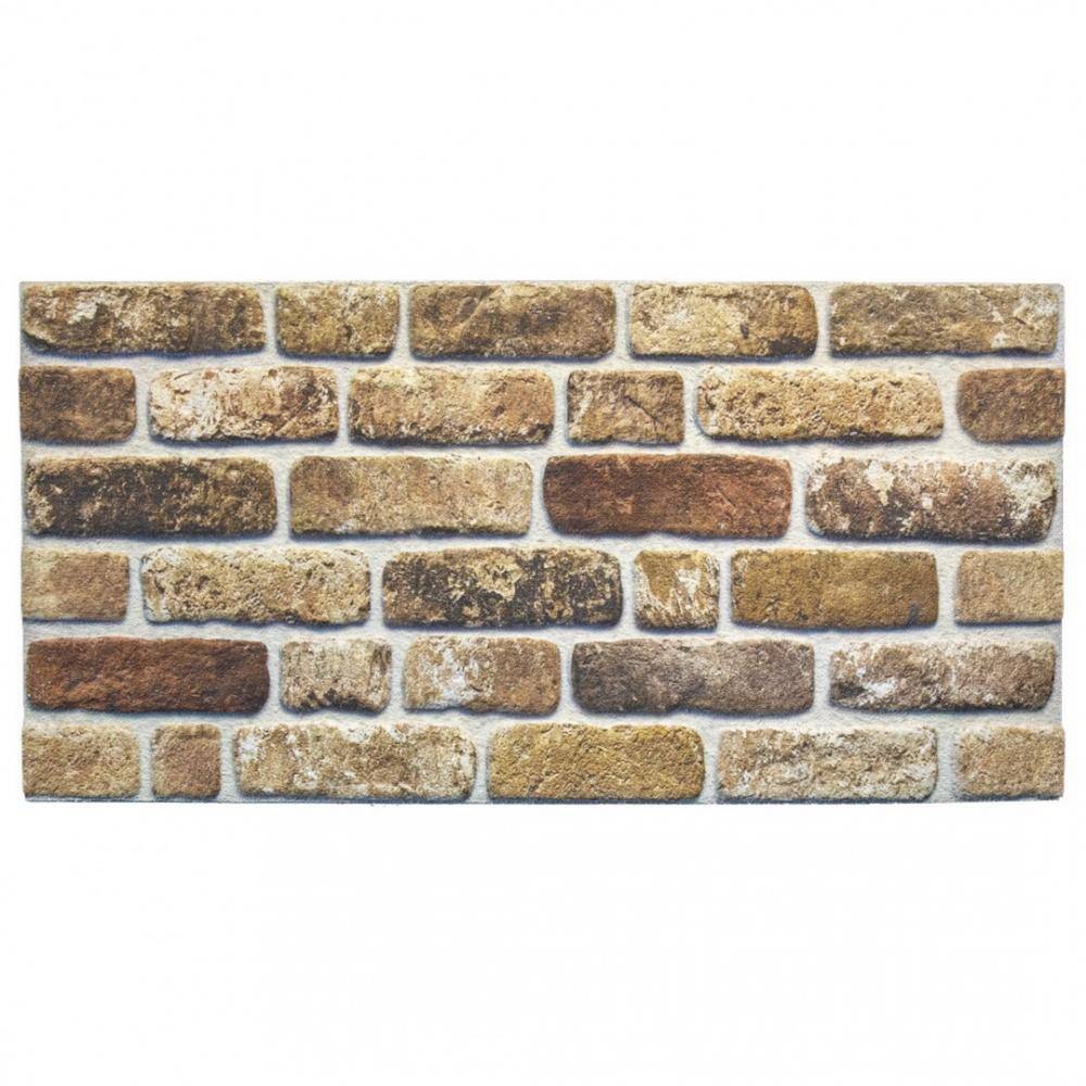 Dundee Deco Falkirk Uffcott 39.4 in. x 19.7 in. Light Brown Faux Brick Styrofoam 3D Decorative Wall Panel (10-Pack) UFHDL1901-10