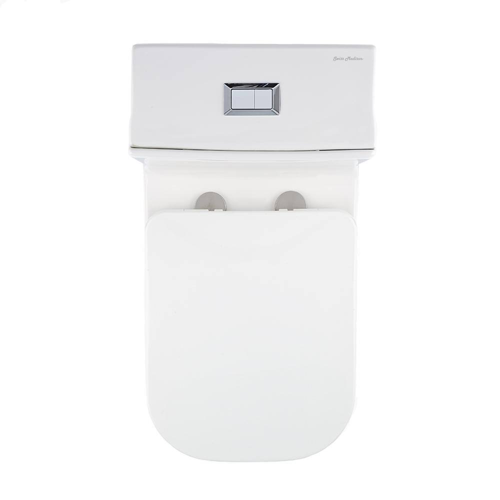 Swiss Madison Concorde 1-Piece 0.81.28 GPF Dual Flush Square Toilet in White SM-1T106