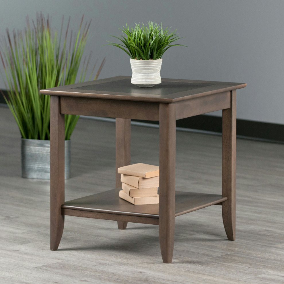 Santino Accent Table  Oyster Gray   Transitional   Side Tables And End Tables   by Kolibri Decor  Houzz