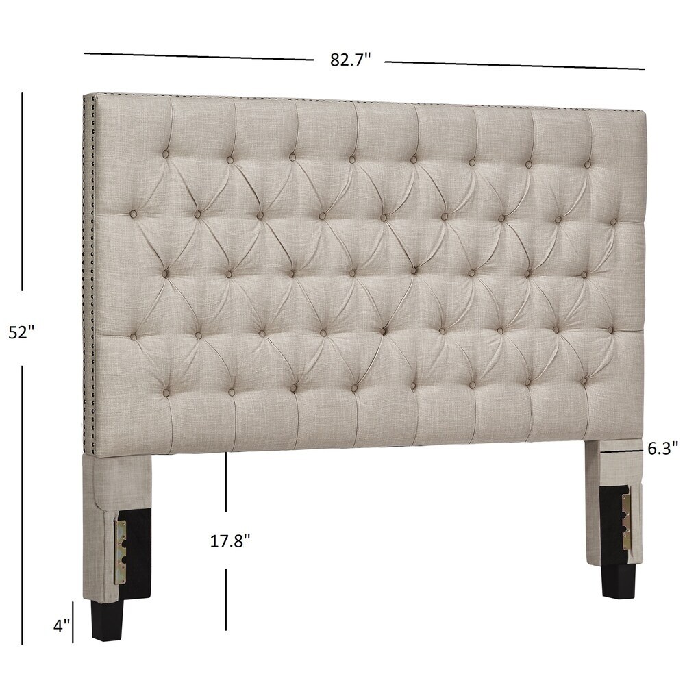 Knightsbridge Tufted Linen Chesterfield Headboard only by iNSPIRE Q Artisan