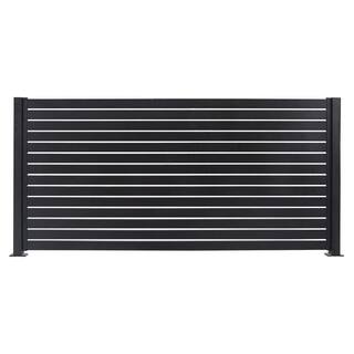 Stratco Quick Screen 7.83 ft. x 5.91 ft. x 0.20 ft. Aluminum Slat Kit in Black for fence panels SC 10666