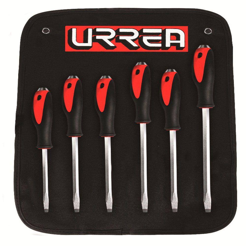 URREA Flat Tip Striking Screwdriver Set (6-Piece) 9100GA