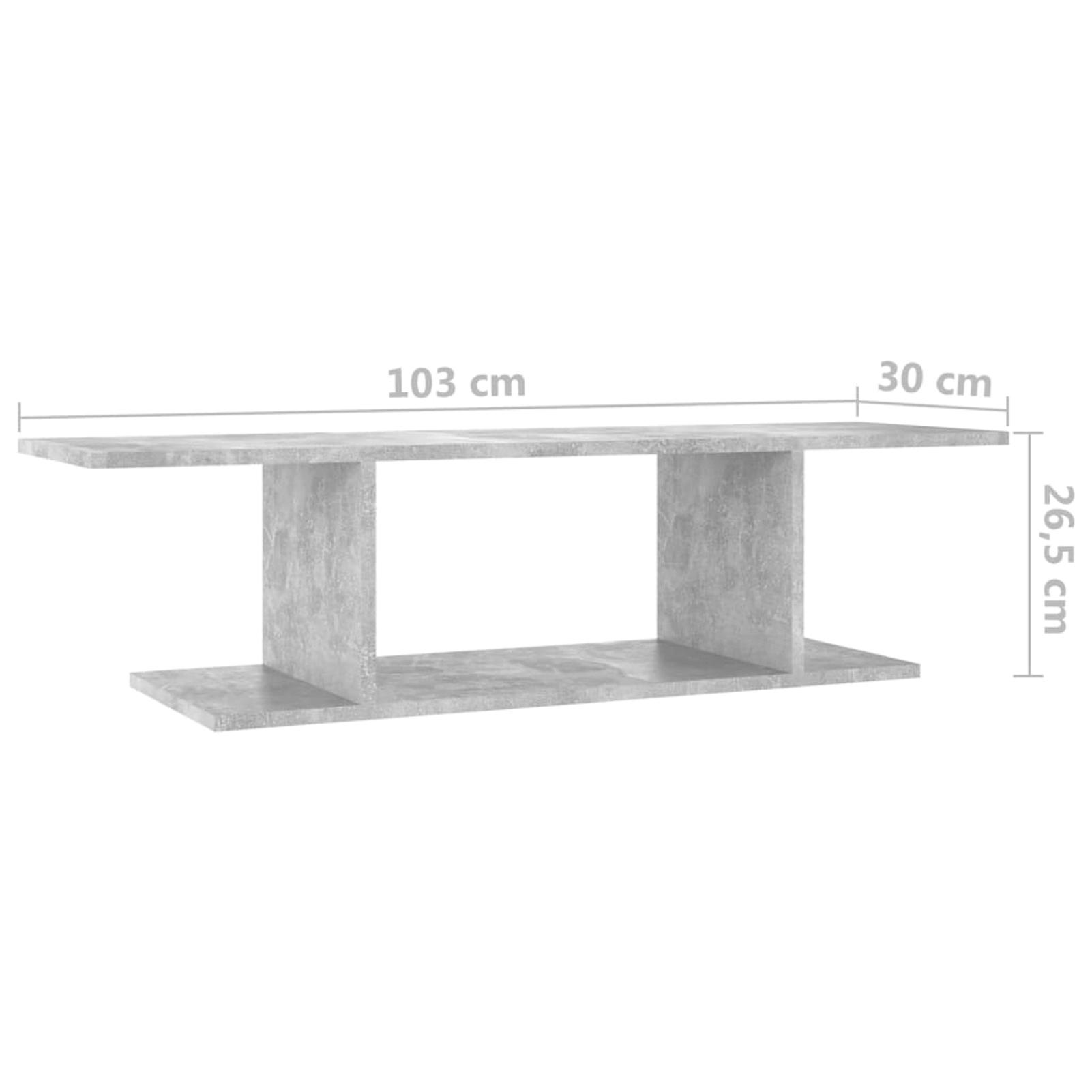 Wall-mounted Tv Cabinet Concrete Gray 103x30x26.5 Cm No.346974