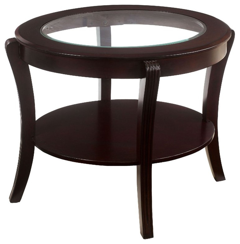 Finley Contemporary Style End Table in  Expresso Finish   Transitional   Side Tables And End Tables   by Homesquare  Houzz