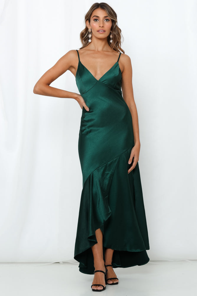 Heaven Help Me Maxi Dress Forest Green