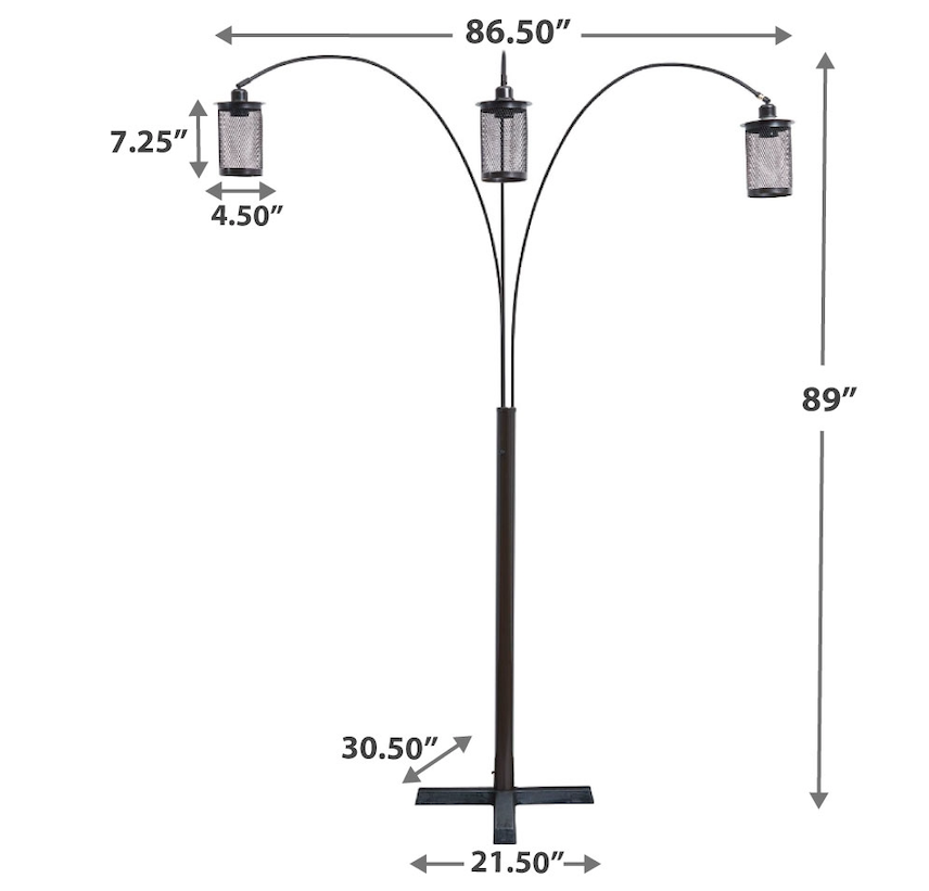 Maovesa Bronze Metal Arc Floor Lamp