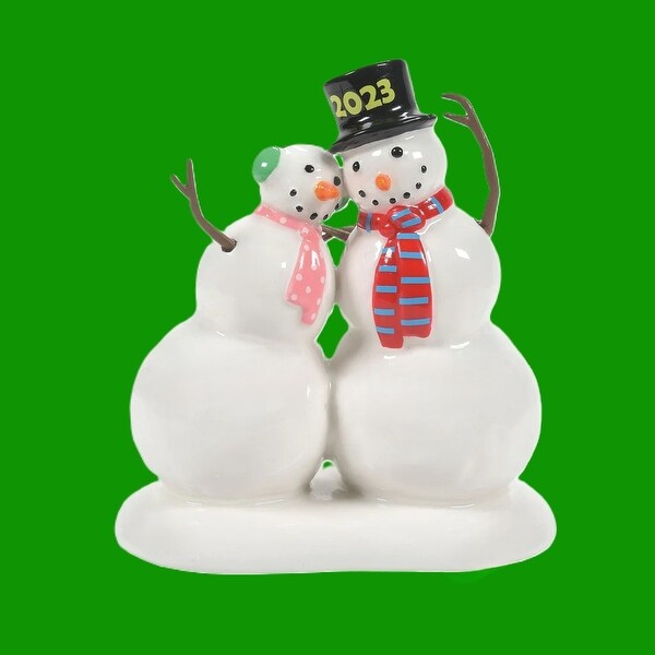 Department 56 Village Accessories Lucky The Snowman 2023 New Year'S