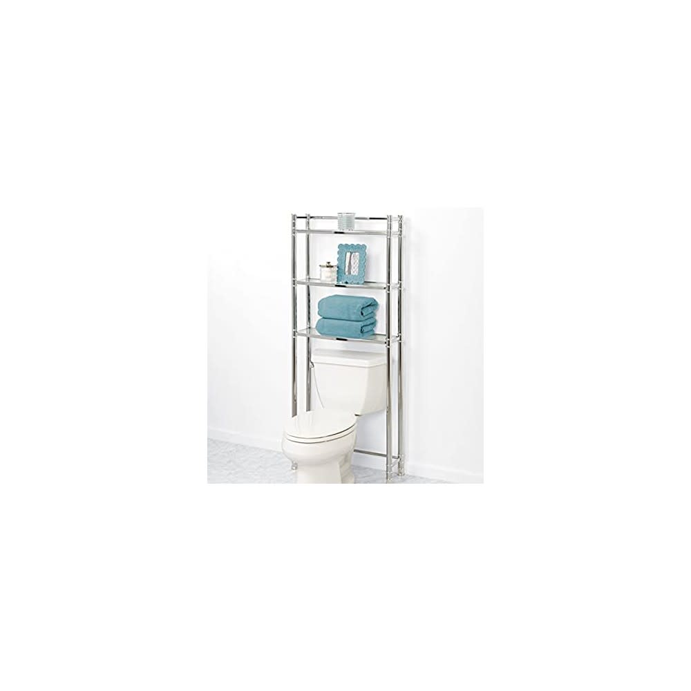 Zenith Over the Toilet Freestanding Spacesaver Chrome Steel