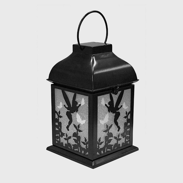 Tinker Bell Solar Metal Outdoor Lantern Black