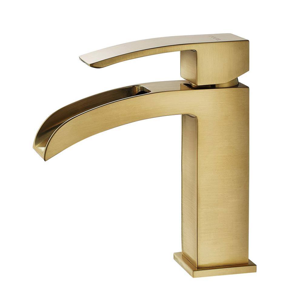 ROSWELL Liberty Single Hole Single-Handle Bathroom Faucet in Brushed Gold 802111-BAF-BG