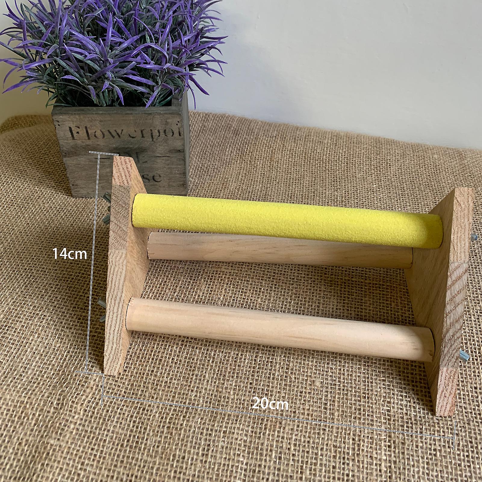 Bird Perch Stand Bird Training Stand Bird Playstand Grinding Bird Perch Bird Cage Toys Yellow