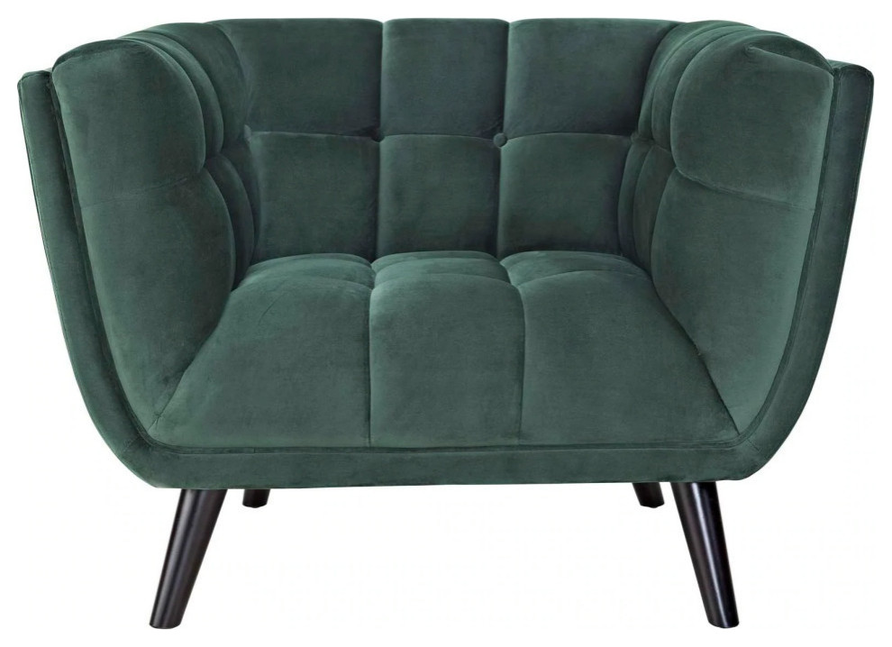 Alex Green Performance Velvet Armchair   Modern   Armchairs And Accent Chairs   by Rustic Home Furniture Deco  Houzz