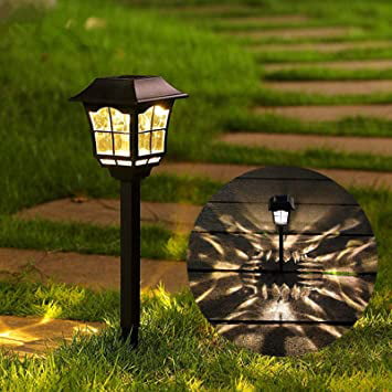 Maggift 8 Lumens Solar Pathway Lights Solar Garden Lights Outdoor Solar Landscape Lights for Lawn Patio Yard Pathway Walkway， 6 Pack