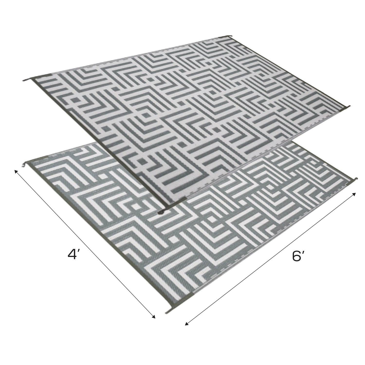 Stylish Camping Geometric Design Mat 4'x6'