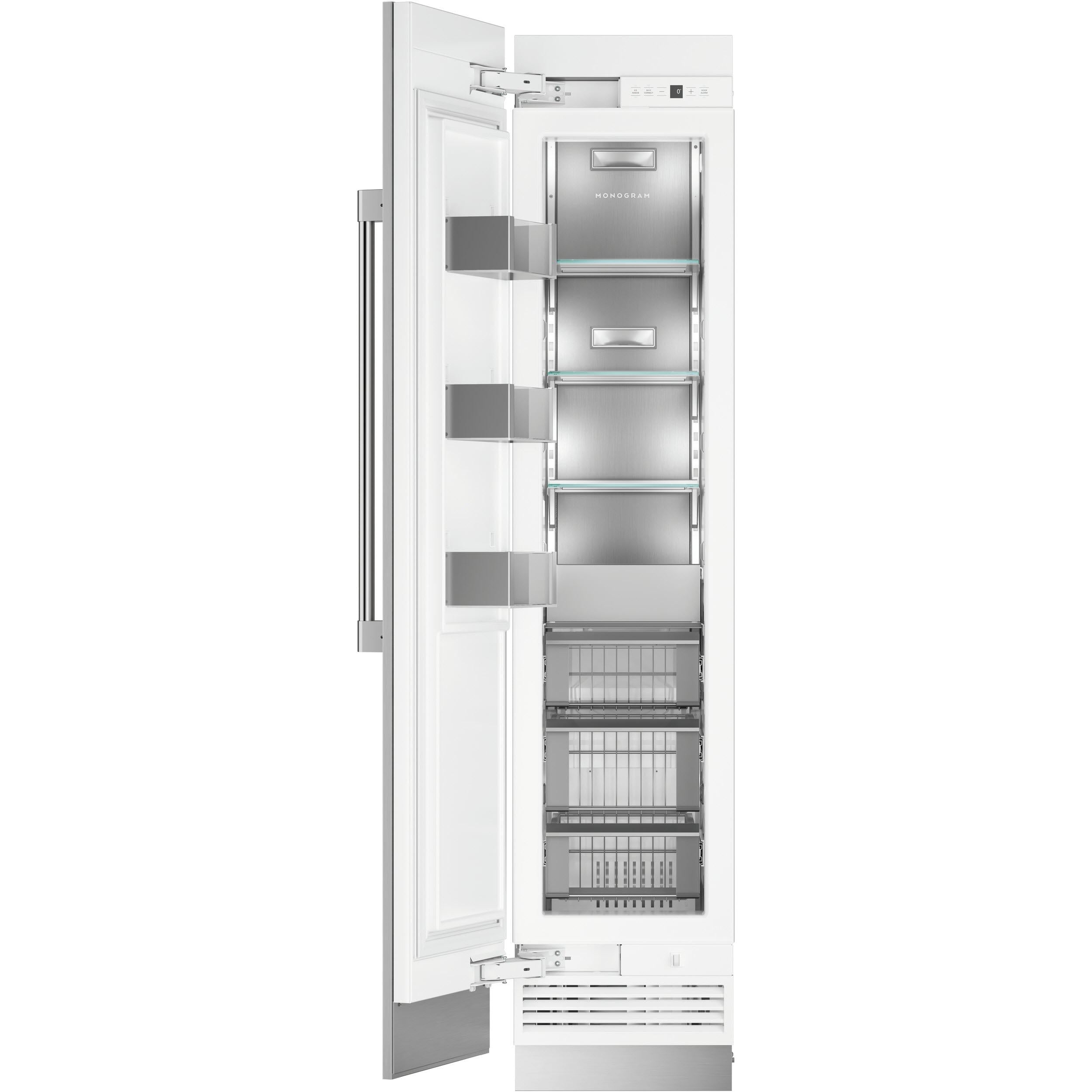 Monogram 8.4 cu.ft. Upright Freezer with Wi-Fi Connectivity ZIF181NPNII