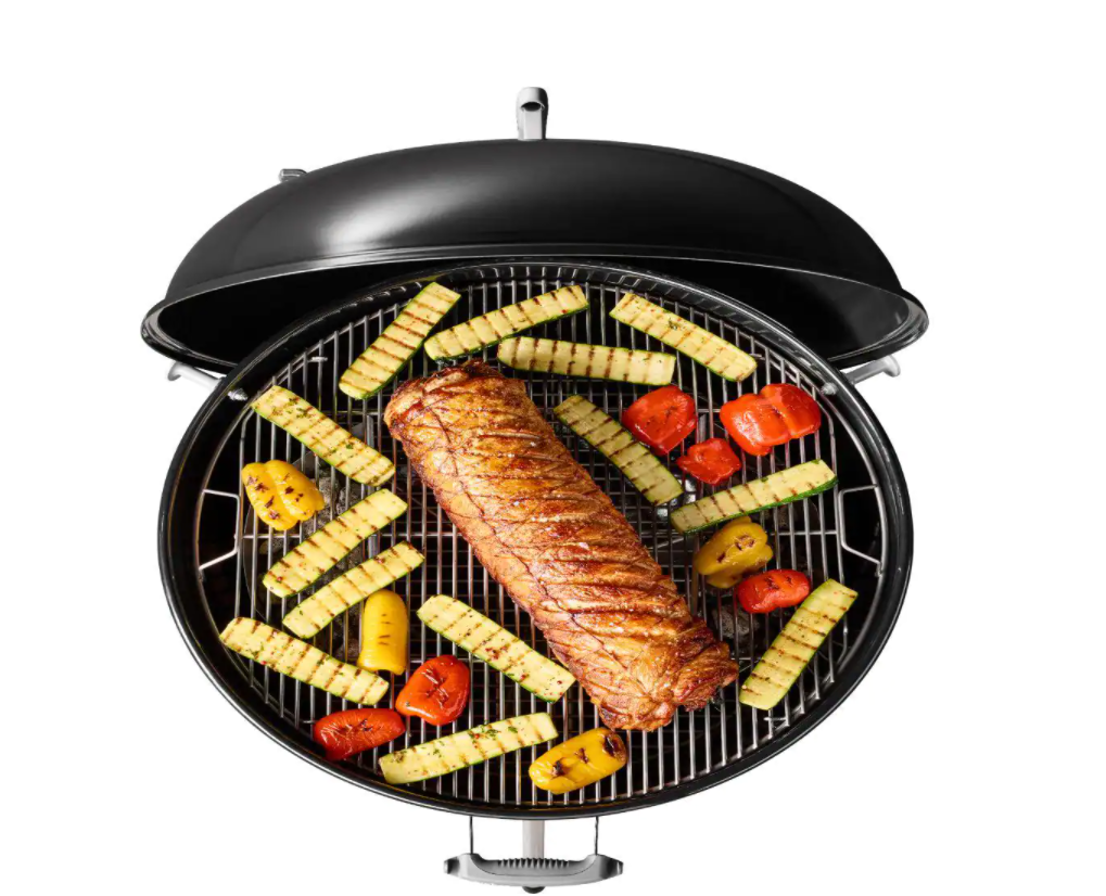 Weber 22 in. Original Kettle Premium Charcoal Grill in Black with Built-In Thermometer