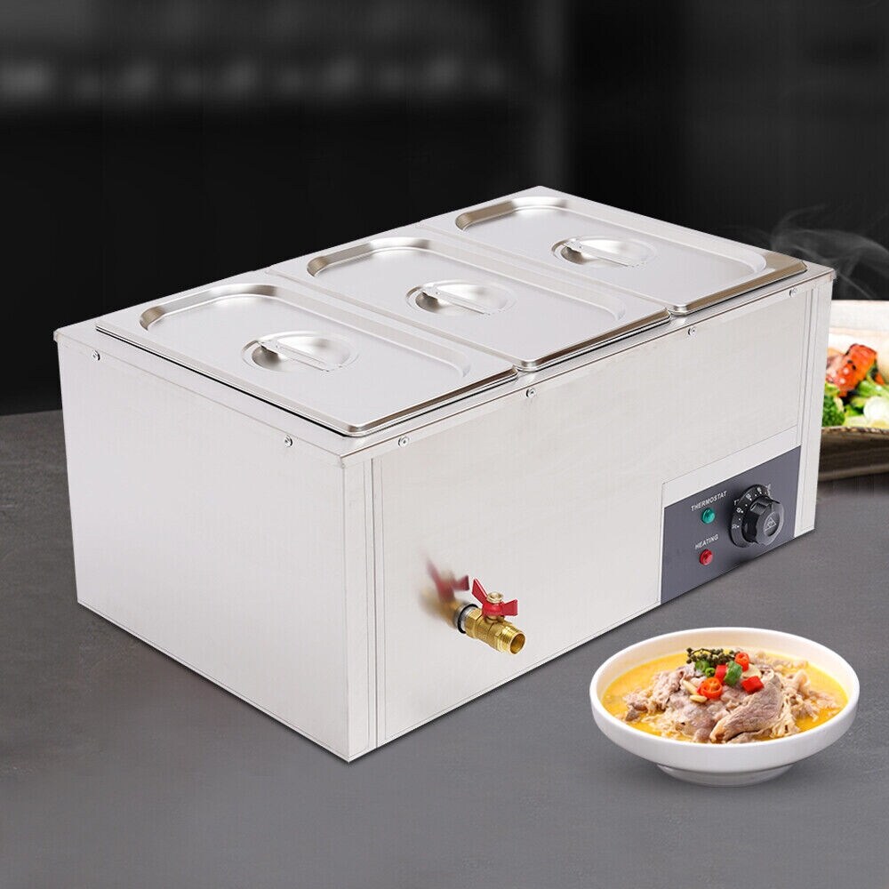 Commercial Food Warmer Bain Marie Steam Table Station Steamer