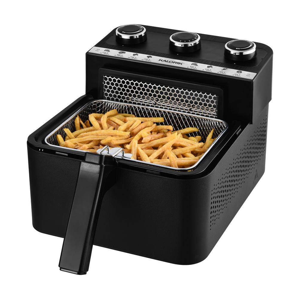 KALORIK 3.5 Qt. Black 2-in-1 Deep and Air Fryer FT 45417 BK