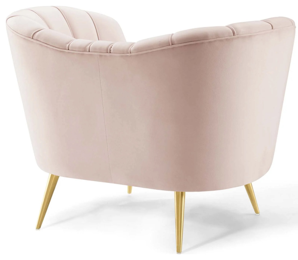 Leilani Pink Performance Velvet Armchair   Contemporary   Armchairs And Accent Chairs   by V.S.D Furniture  Houzz